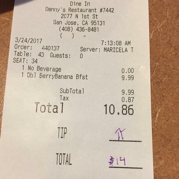 I gave her pi