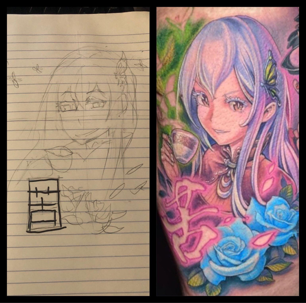 I give you this sketch I receive this tattoo