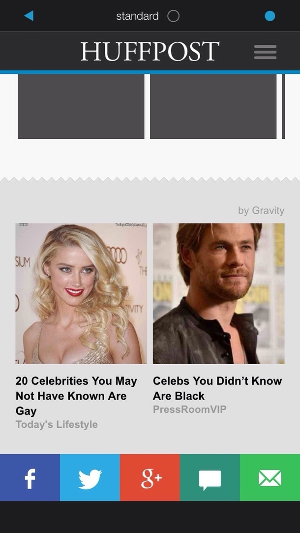 I go to HuffPost to see whos black