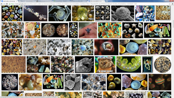 I Google imaged sand under a microscope Yeah