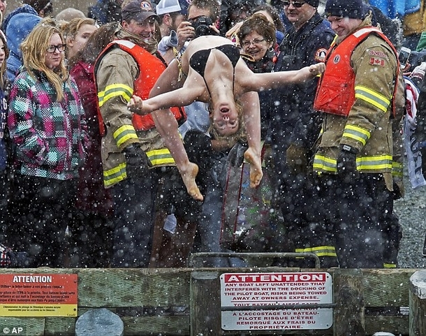 I googled pictures of Polar Vortex I got a polar bear plunge and some guy getting the shot of his life