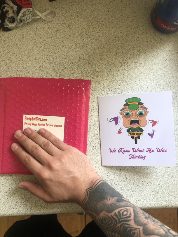 I got a random letter from pantysniffers turns out its a fake card my friend sent so my family thinks I like used panties
