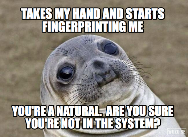 I got fingerprinted this morning as part of a background check for my citizenship application