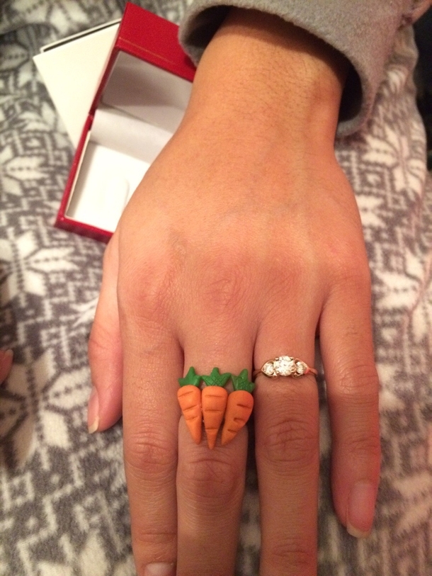 I got my gf a ct ring for Christmas She was not happy