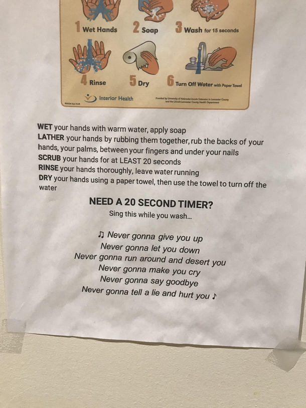 I got Rick rolled in a public restroom today