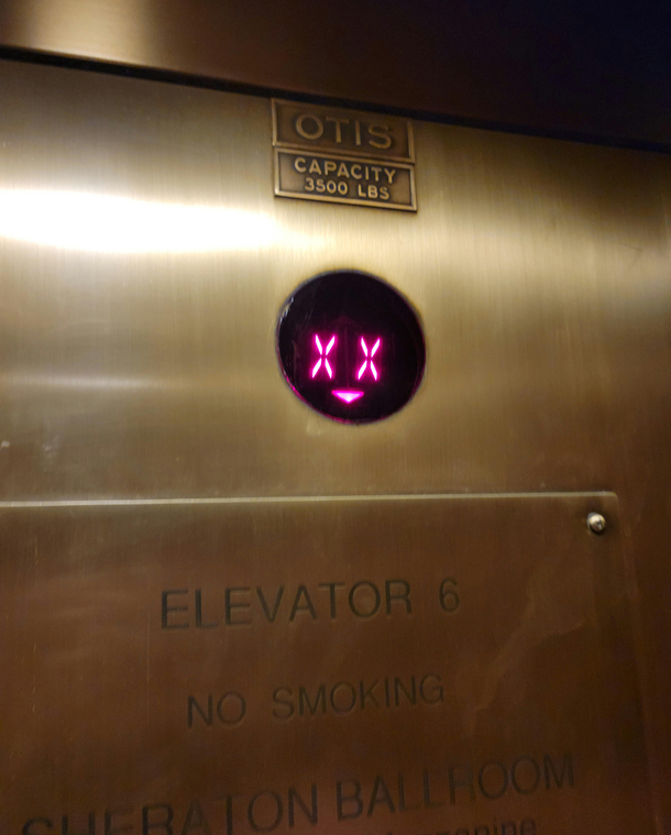 I got threatened by an elevator