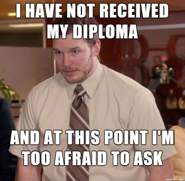 I graduated in December and already started working in my field