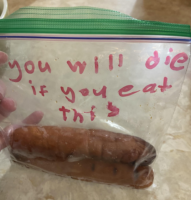 I guess my son didnt like the jalapeo sausages we had for supper last night