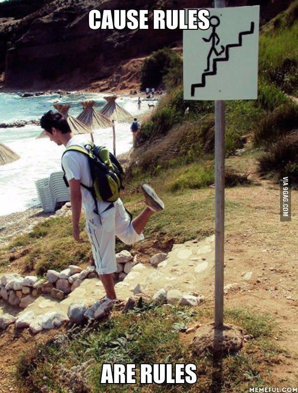 I guess rules are rules