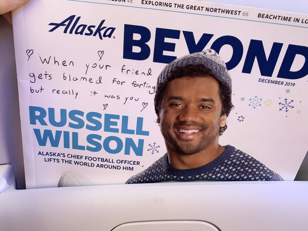 I guess the passenger on the flight before me was just as bored as I was