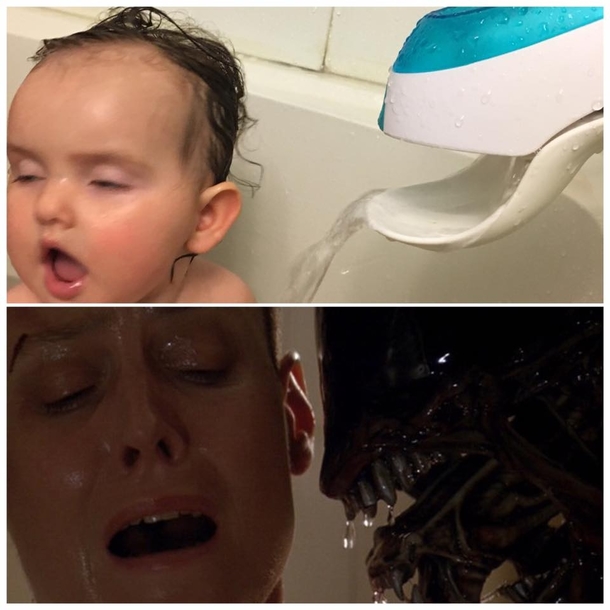 I had a cinematic flash back when my daughter took a bath recently