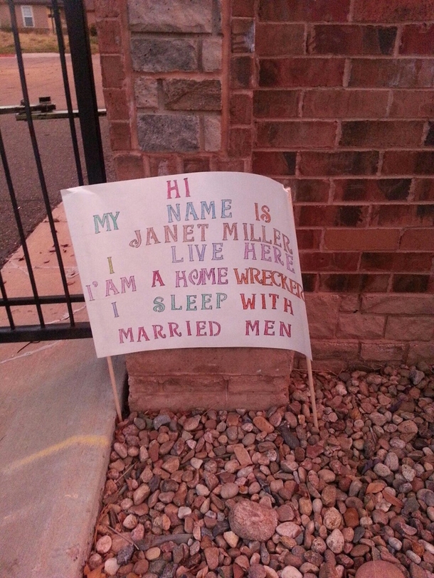 I had no idea what a classy neighborhood I lived in