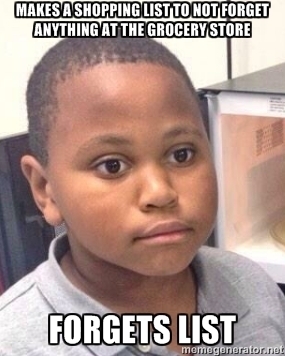 I had to go back for the milk