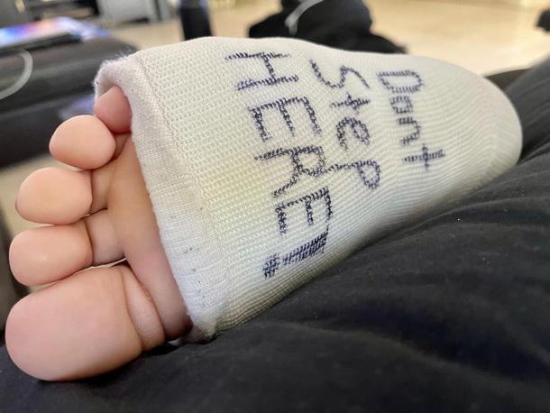 I had to leave her a reminder Just in case she forgot