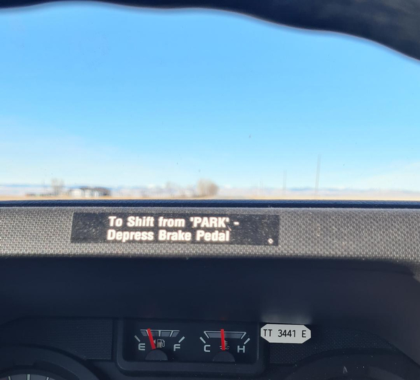 I had to tell this Uhauls break pedal about my sex life to put it in drive 