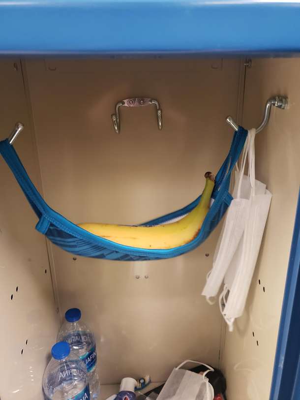 I have a banana hammock in my locker at work - Meme Guy