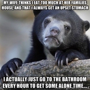 I have been sitting on this toilet for about  minutes now