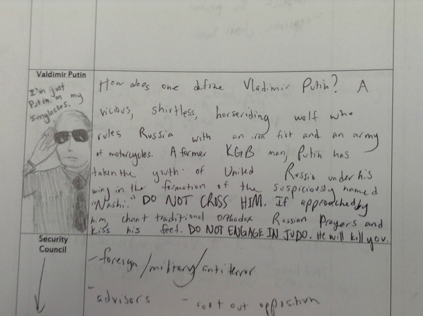 I hope my gov teacher has a sense of humor today