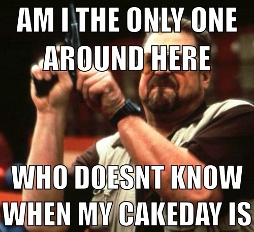 I just checked one day and it said Ive been a redditor for a year