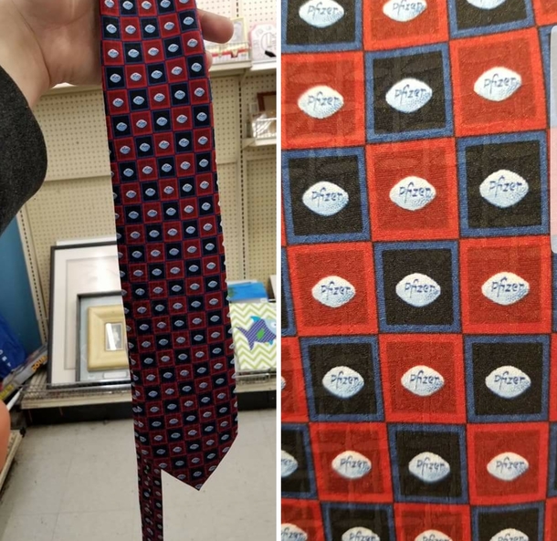 I just found a tie decorated with Viagra pills