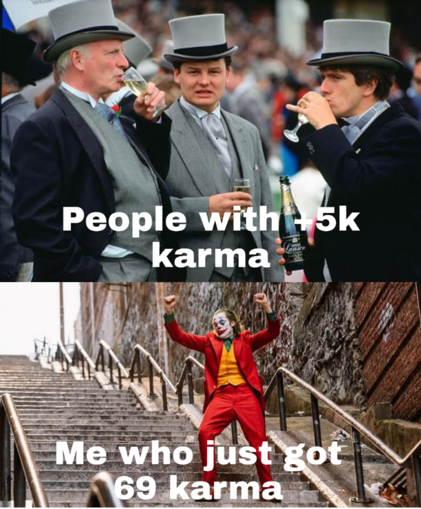 I just got  karma