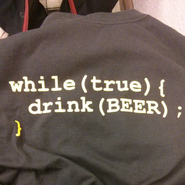 I just got my Electrical and Computer engineering bar crawl t shirtdue to this infinite loop some people might overflow tonight