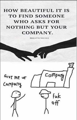 I just want your company Nothing else