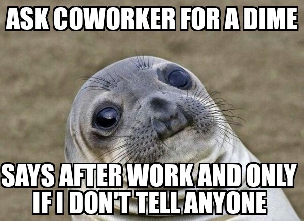 I just wanted something from the vending machine