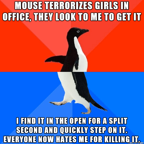 I just wanted to be the office hero