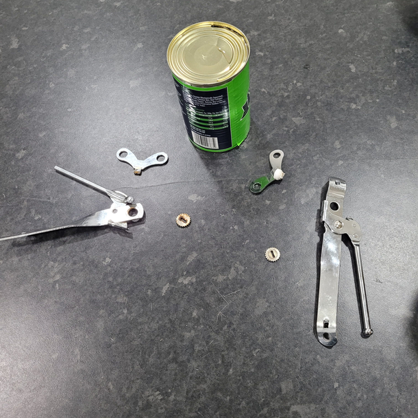 I just wanted to open a can of hot dogs