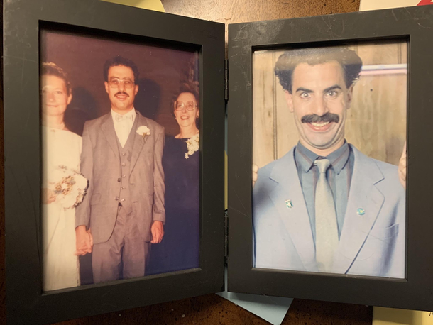 I keep this picture of my parents from their wedding day on my coffee table It makes smile every time I look at it As you can see he was very excite