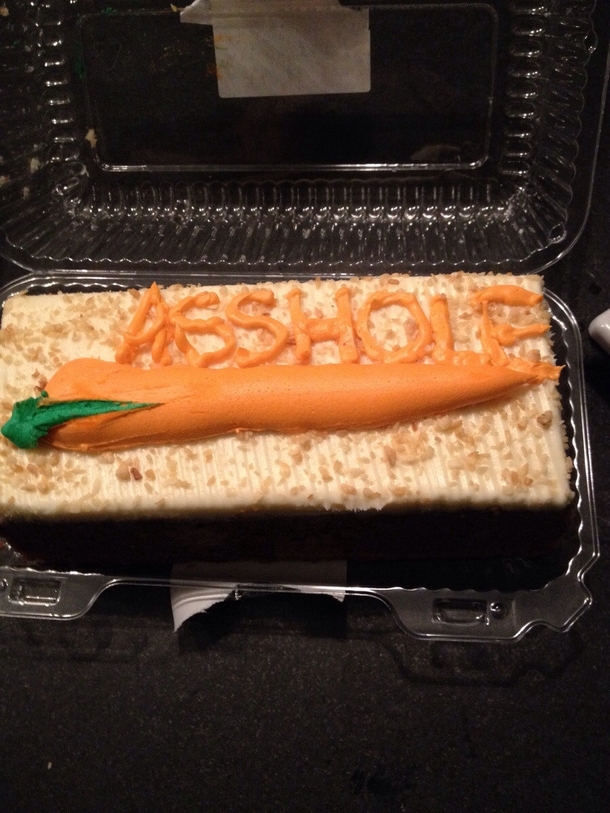 I kept bugging my fiance to go get me a carrot cake She brought me home this