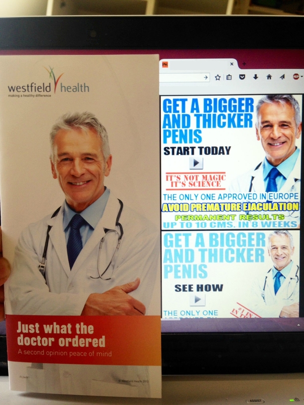 I knew I recognised the smug doctor from this medical leaflet