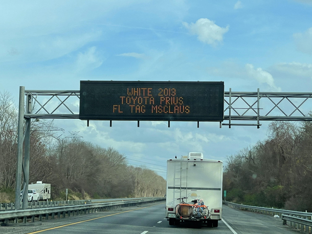 I know Im a jerk but all I could think was that Santas wife has dementia as I saw this silver alert And she drives a Prius