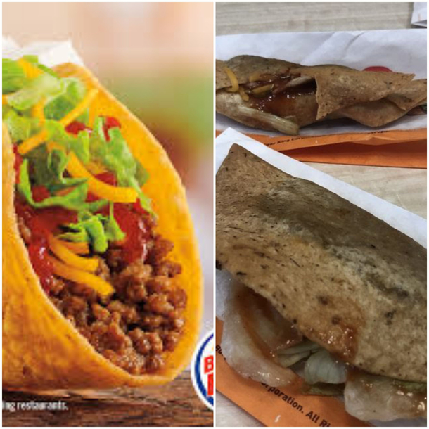 I know that fast food never looks like the picture come on Burger King This makes Taco Bell look like a gourmet restaurant