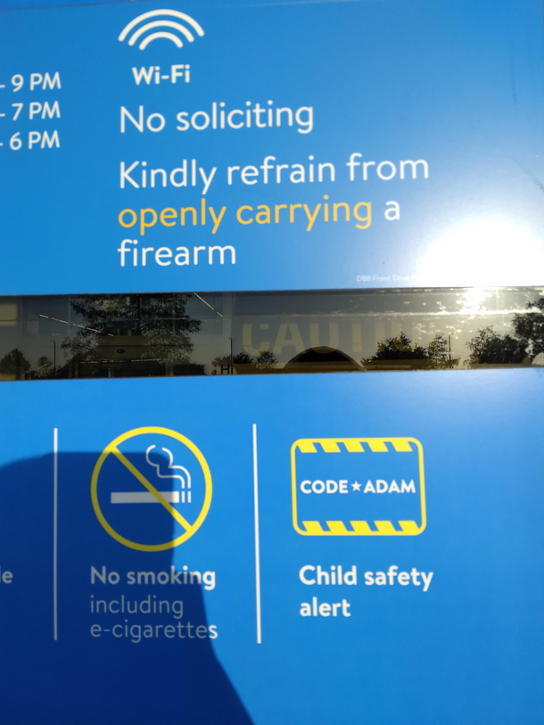 I know what it means but the way they state it is like oh you can hold a gun just please dont