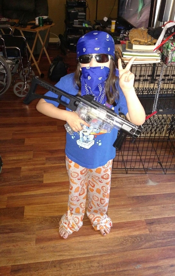 I left my daughter with her big brother and I called to ask if she is behaving he sent me this text