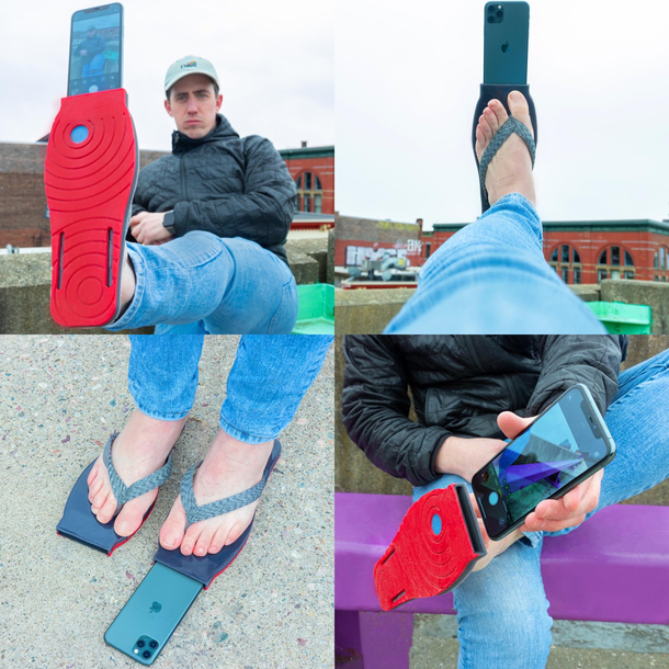 I like to design fake products meet me newest creation The Selfie Sandals