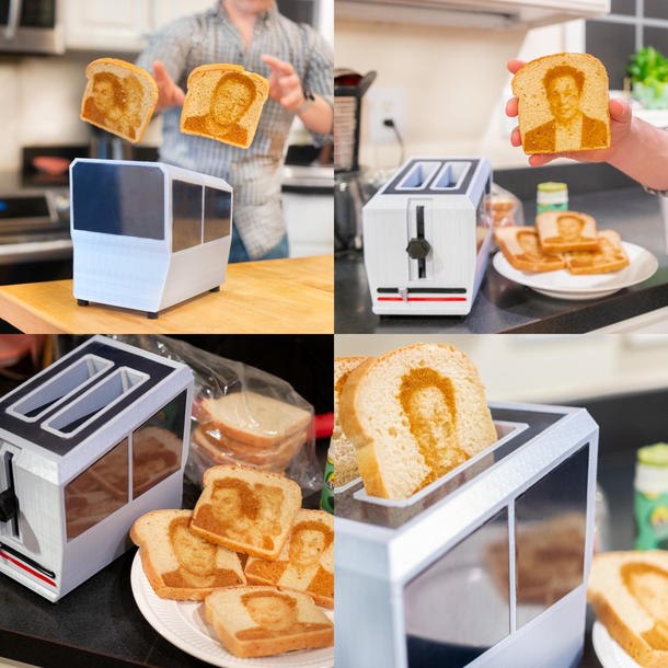 I like to develop fake product ideas so I created the CyberToaster The Tesla inspired toaster that makes Elon Toast