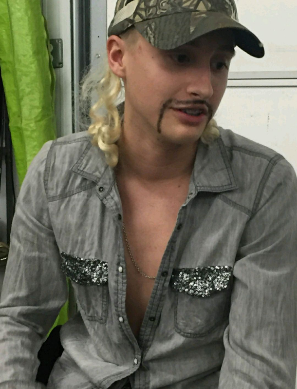 I live about  minutes from Joe Exotics park We found a picture of my friend dressed up as him back in highschool