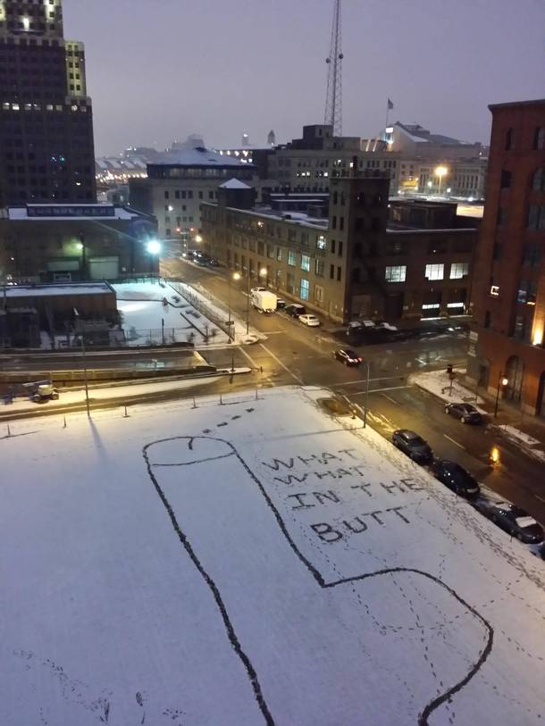I looked outside to see how much snow we got todayand found this You stay classy St Louis - Meme Guy