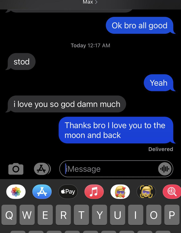 I love it when the boys check in at night