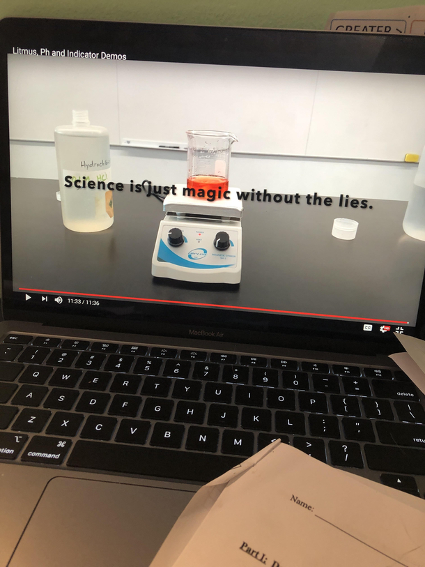 I love my science class