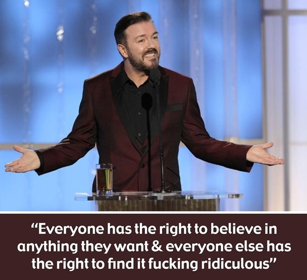 I love Ricky Gervais