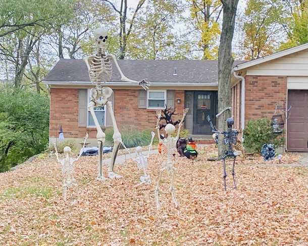 I love this Halloween display my neighbor put up
