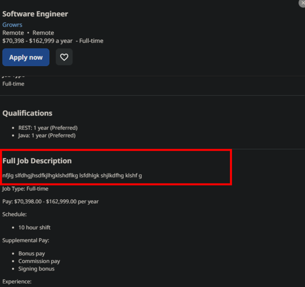 I love when employers put in the same amount of effort into their job descriptions that they expect of me