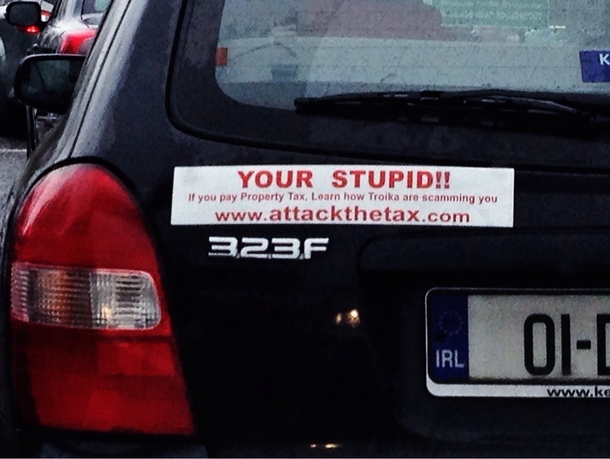 I love youre bumper sticker