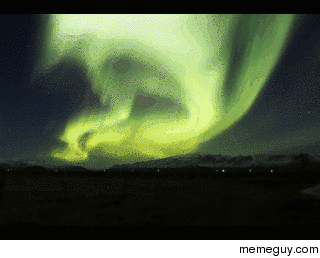 I made a gif from pictures I took of the northern lights over here in Iceland