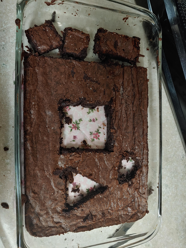 I made a mistake in showing my partner the brownie post I knew they were doomed as soon as I heard the giggling from the kitchen