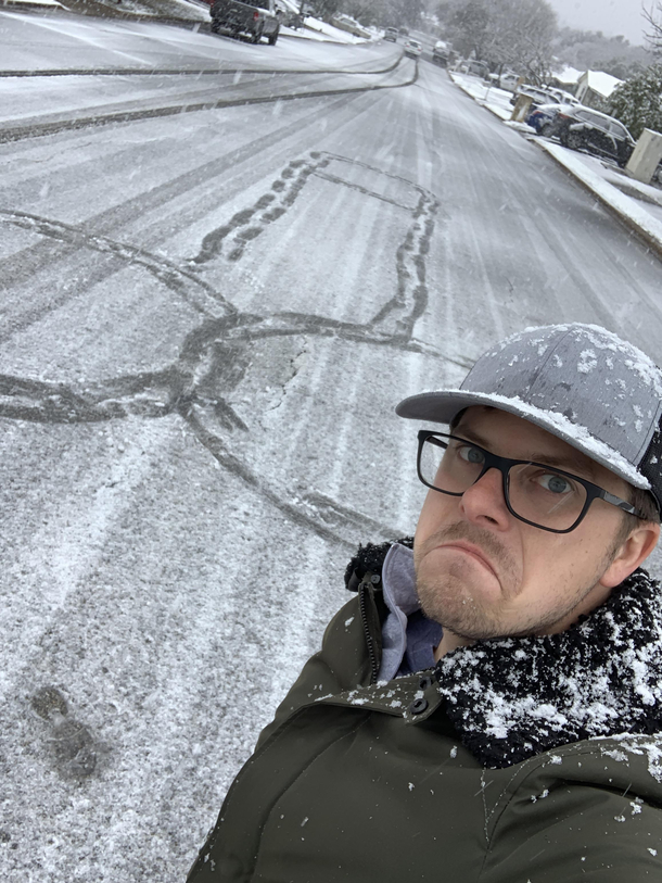 I made a Texas Snow Angel today Austin TX